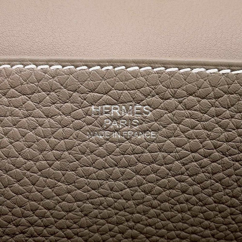 エルメス ハンドバッグ アルザン25 エトゥープ/シルバー金具 トリヨクレマンス K刻印 2wayショルダー