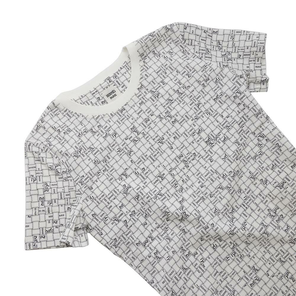 エルメス Tシャツ ボルデュック チェック コットン レディースサイズ