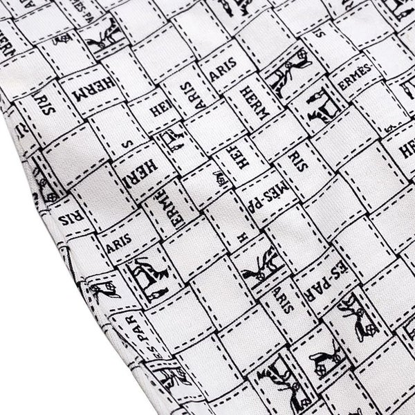 エルメス Ｔシャツ ボルデュック チェック コットン レディースサイズ36 HERMES トップス 白