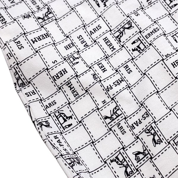 エルメス Ｔシャツ ボルデュック チェック コットン レディースサイズ36 HERMES トップス 白