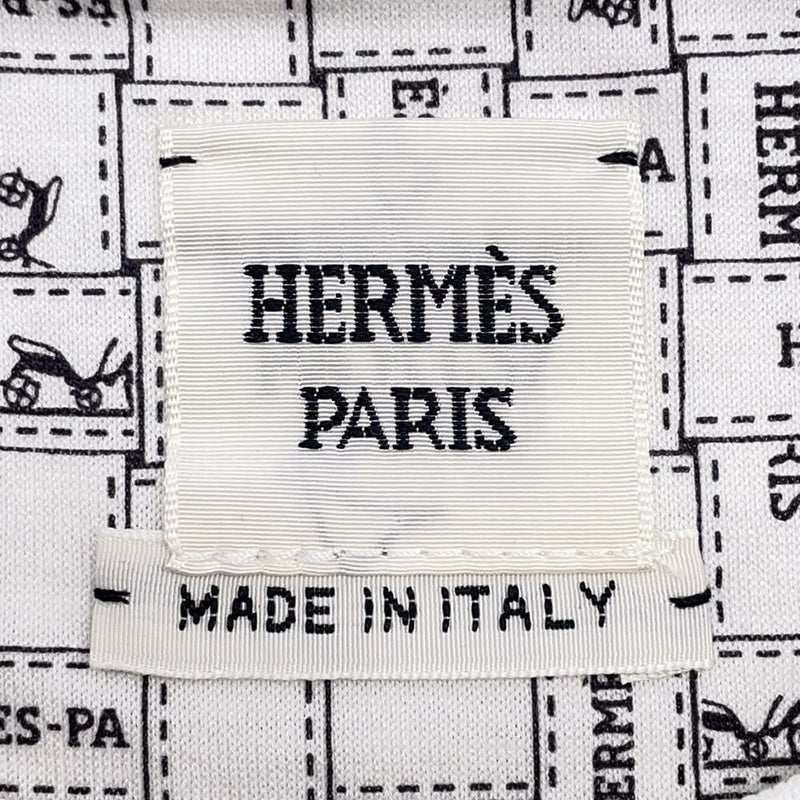 エルメス Ｔシャツ ボルデュック チェック コットン レディースサイズ36 HERMES トップス 白