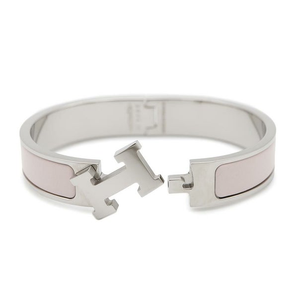 エルメス ブレスレット クリックH クリッククラックPM ローズ・カンダー/シルバー金具 HERMES アクセサリー