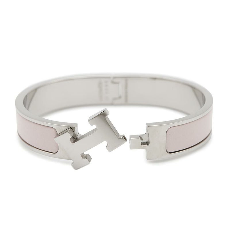 エルメス ブレスレット クリックH クリッククラックPM ローズ・カンダー/シルバー金具 HERMES アクセサリー