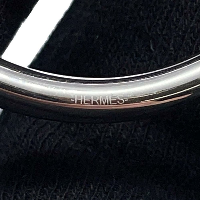 エルメス キーホルダー フェール・ア・シュヴァル Fer a Cheval オレンジ/シルバー金具 キーリング