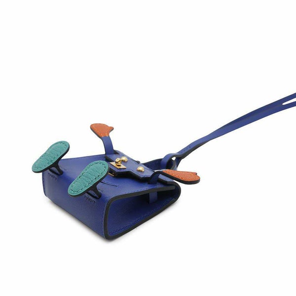 エルメス チャーム ビジュードサック ケリードール ブルーエレクトリック/フー/ヴェールヴェロン/ジョーヌナプル タデラクト U刻印