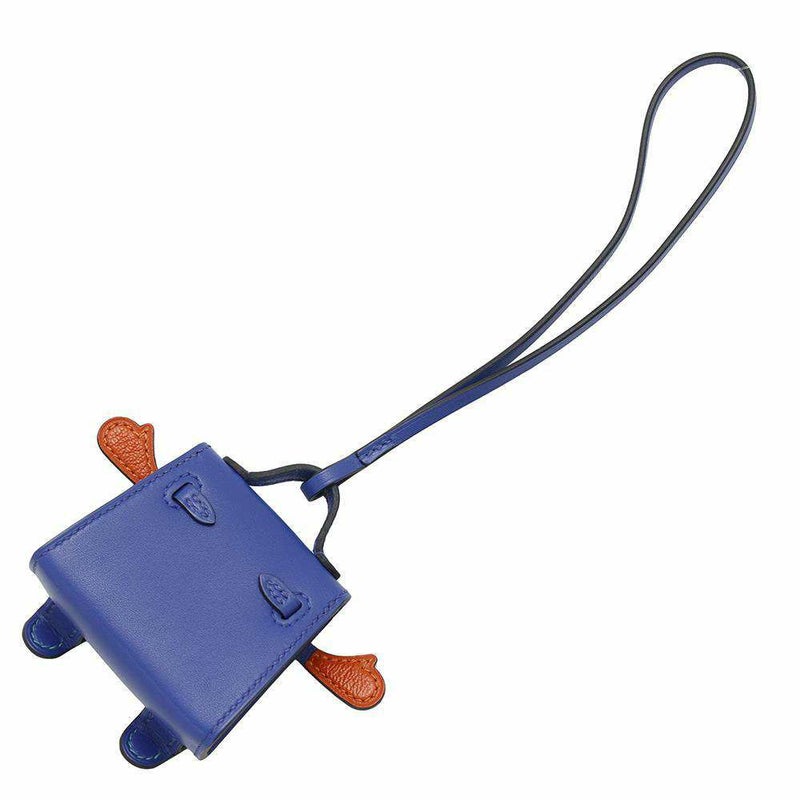 エルメス チャーム ビジュードサック ケリードール ブルーエレクトリック/フー/ヴェールヴェロン/ジョーヌナプル タデラクト U刻印