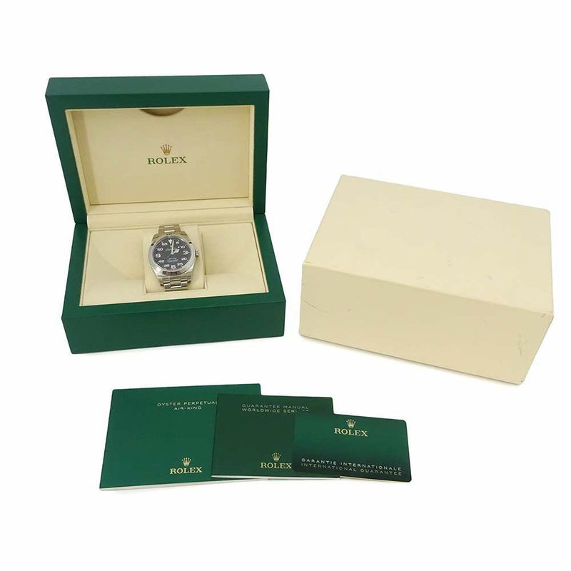 ロレックス エアキング ランダムシリアル ルーレット 116900 ROLEX 腕時計 黒文字盤