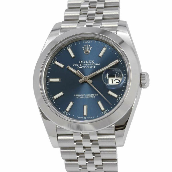 ロレックス デイトジャスト41 ランダムシリアル ルーレット 126300 ROLEX 腕時計 ブライトブルー文字盤