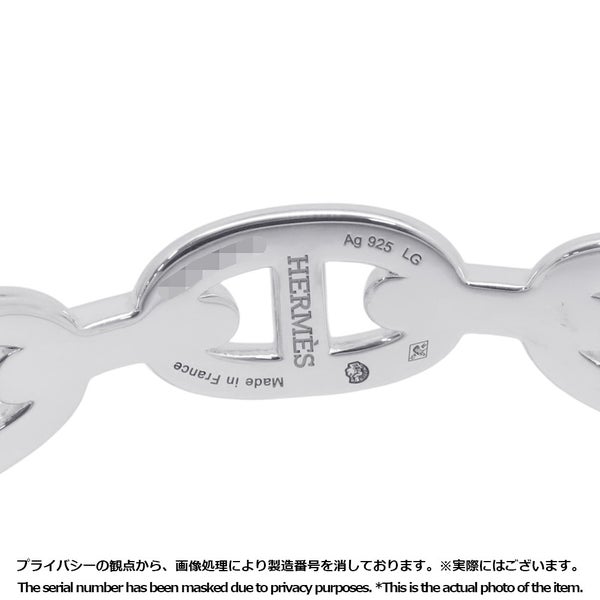 エルメス ブレスレット シェーヌダンクル アンシェネ ダブル SV925シルバー サイズLG HERMES バングル