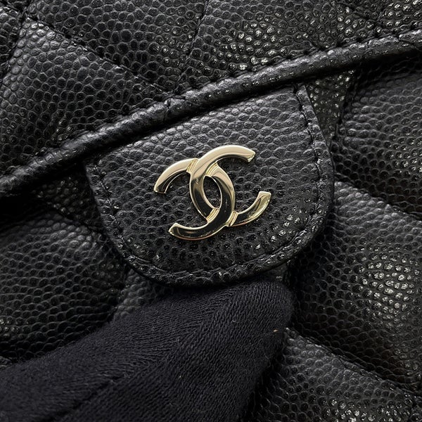 シャネル チェーンフォンケース マトラッセ ココマーク キャビアスキン AP3880 CHANEL バッグ 黒