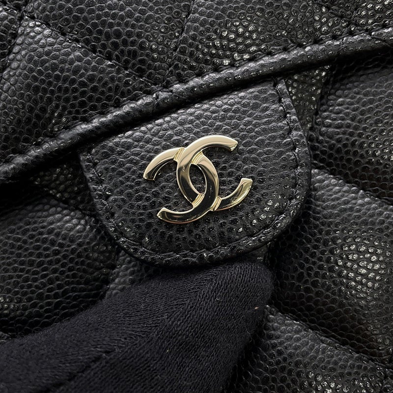 シャネル チェーンフォンケース マトラッセ ココマーク キャビアスキン AP3880 CHANEL バッグ 黒