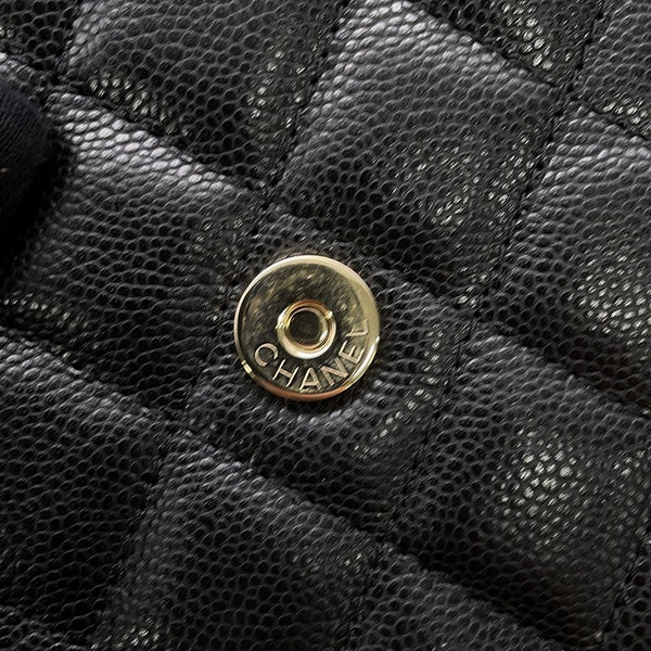 シャネル チェーンフォンケース マトラッセ ココマーク キャビアスキン AP3880 CHANEL バッグ 黒