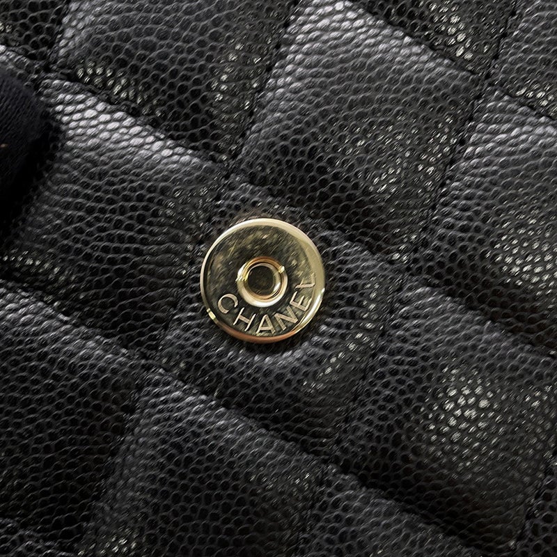 シャネル チェーンフォンケース マトラッセ ココマーク キャビアスキン AP3880 CHANEL バッグ 黒