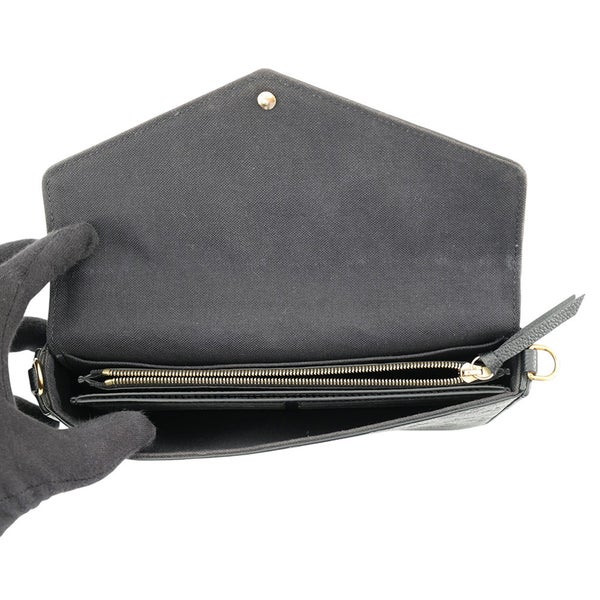 ルイヴィトン チェーンウォレット モノグラム・アンプラント ポシェット・フェリシー M64064 LOUIS VUITTON 黒 ブラック