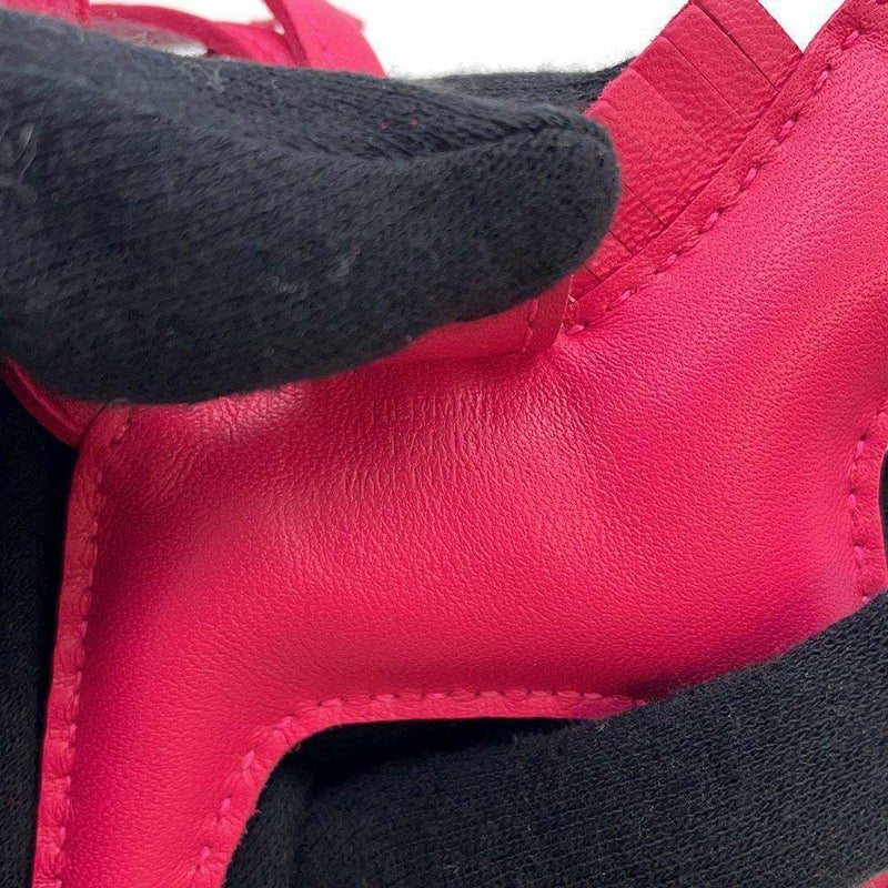 エルメス バッグチャーム ロデオ PM ローズメキシコ ラムスキン Z刻印 HERMES チャーム