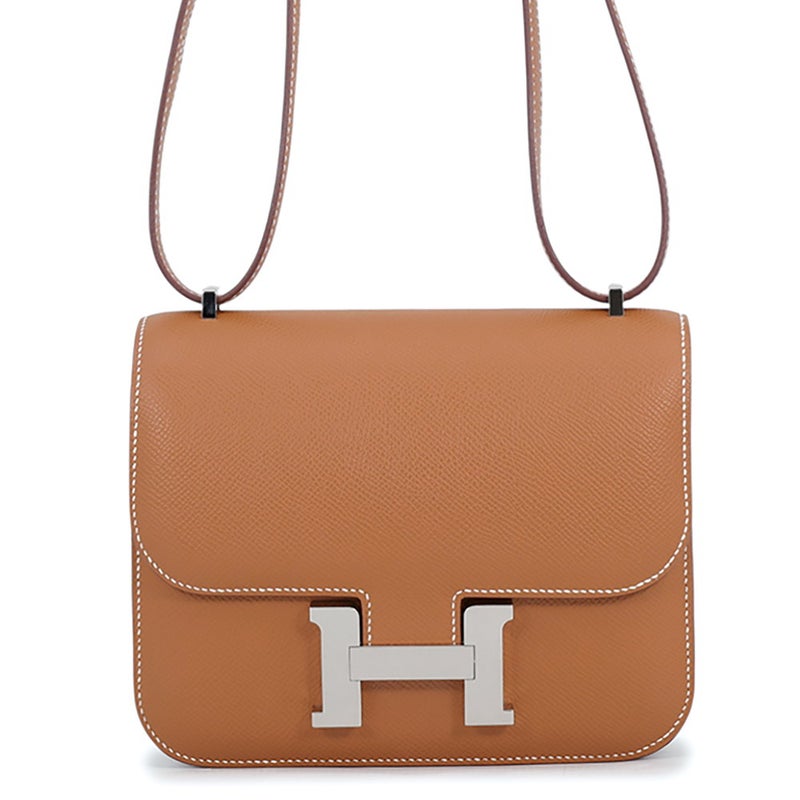 エルメス ショルダーバッグ ミニ コンスタンス3 ミロワール ゴールド/シルバー金具 エプソン K刻印 HERMES Constance