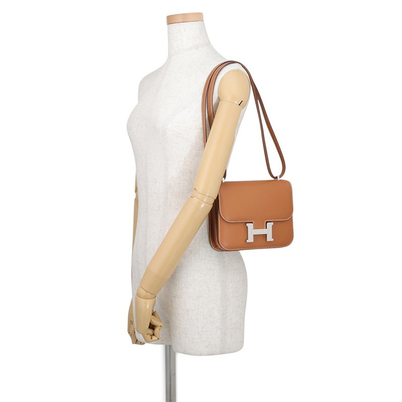エルメス ショルダーバッグ ミニ コンスタンス3 ミロワール ゴールド/シルバー金具 エプソン K刻印 HERMES Constance