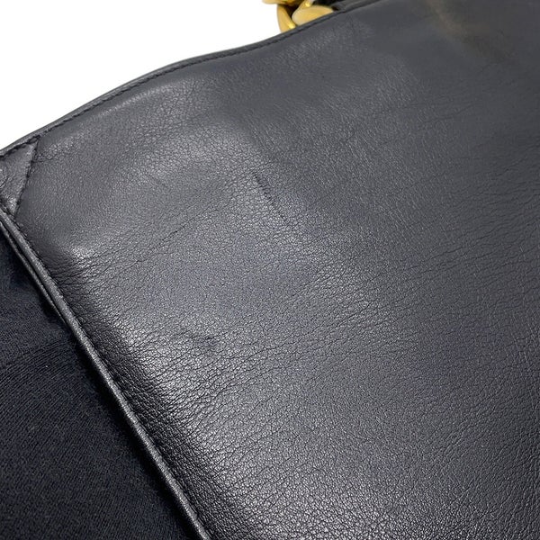 シャネル トートバッグ ココマーク レザー CHANEL バッグ デカココ チェーントート 黒