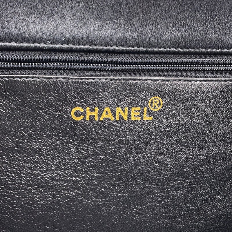 シャネル トートバッグ ココマーク レザー CHANEL バッグ デカココ チェーントート 黒