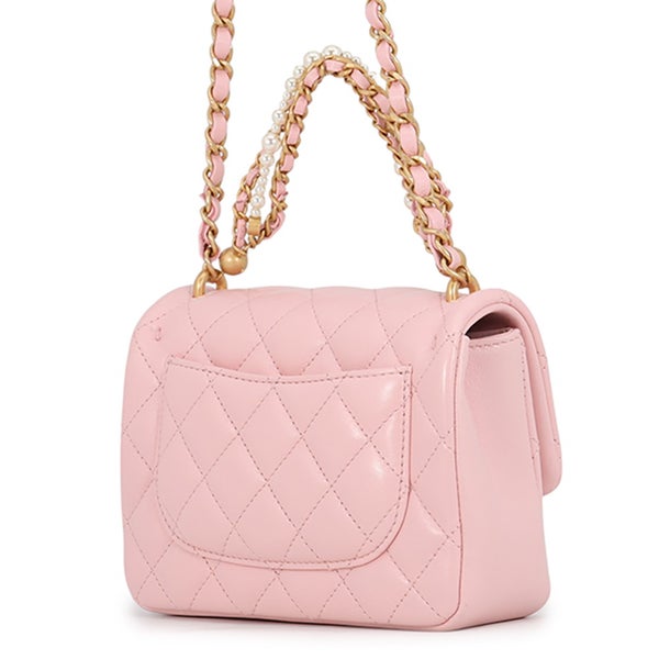 シャネル チェーンショルダーバッグ マトラッセ ココマーク フェイクパール カーフスキン CHANEL