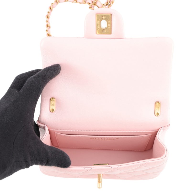 シャネル チェーンショルダーバッグ マトラッセ ココマーク フェイクパール カーフスキン CHANEL