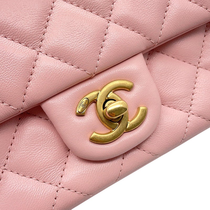 シャネル チェーンショルダーバッグ マトラッセ ココマーク フェイクパール カーフスキン CHANEL