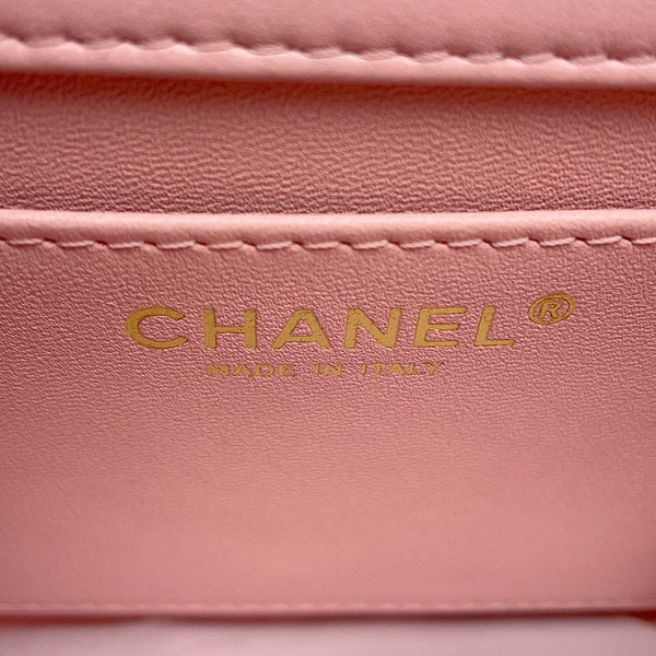 シャネル チェーンショルダーバッグ マトラッセ ココマーク フェイクパール カーフスキン CHANEL
