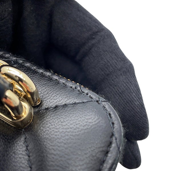 シャネル チェーンショルダーバッグ スモール バニティケース ラムスキン AP2198 CHANEL ポシェット ヴァニティ 黒