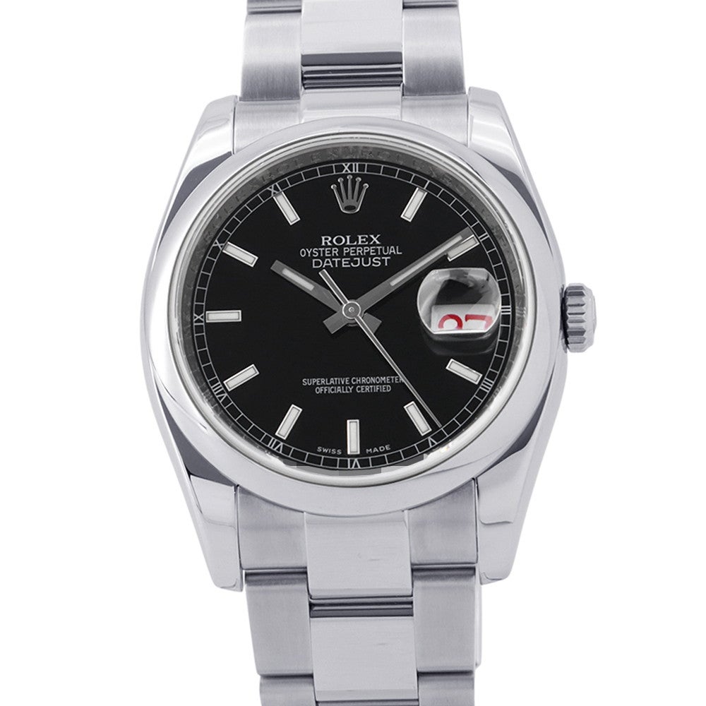 ロレックス デイトジャスト36 M番 116200 ROLEX 腕時計 黒文字盤