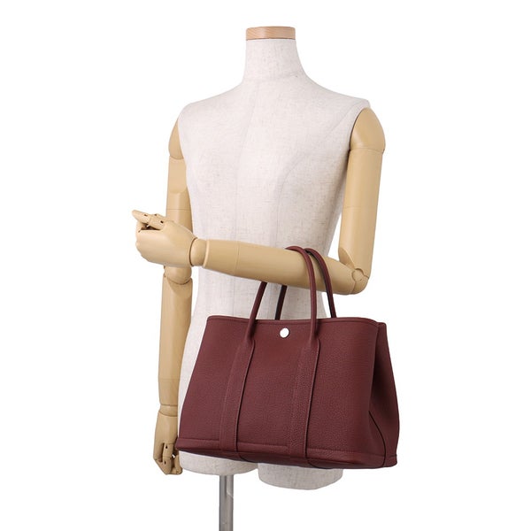 エルメス トートバッグ ガーデンパーティTPM ルージュアッシュ/シルバー金具 ネゴンダ G刻印 HERMES Garden Party