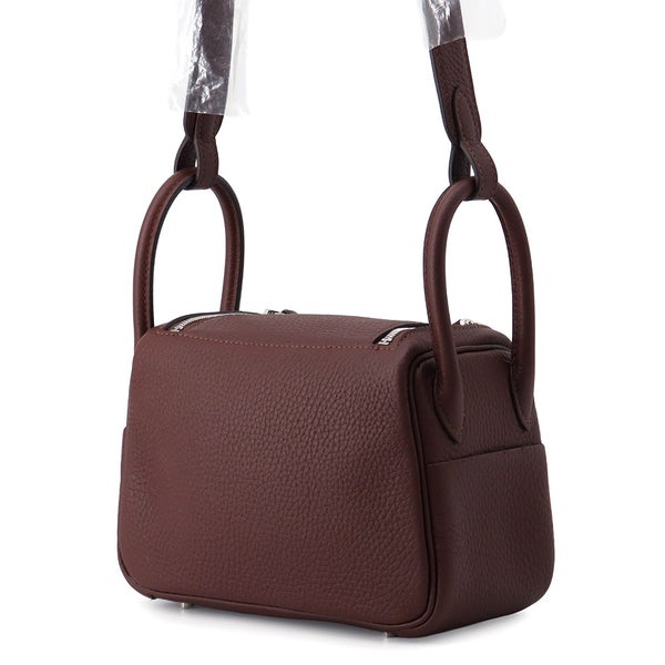 エルメス ハンドバッグ リンディ ミニ テール/シルバー金具 トリヨンクレマンス G刻印 HERMES バッグ 2wayショルダーバッグ