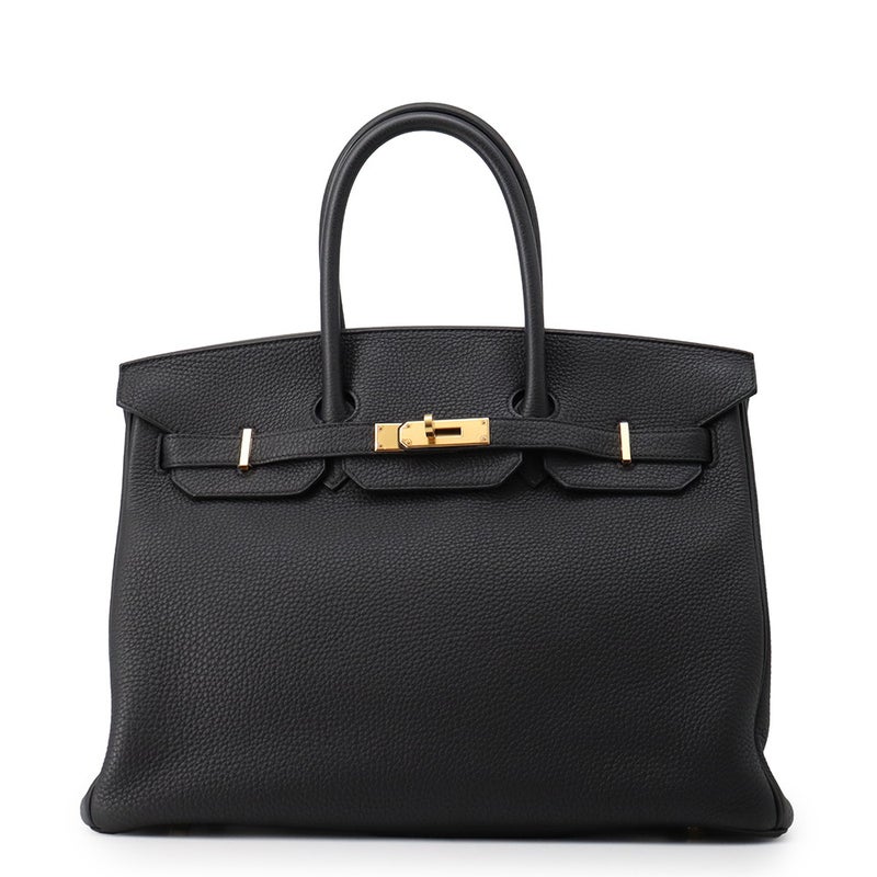 エルメス バーキン35 ブラック/ゴールド金具 トゴ B刻印 HERMES Birkin ハンドバッグ 黒