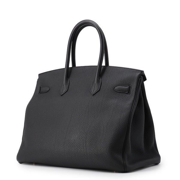 エルメス バーキン35 ブラック/ゴールド金具 トゴ B刻印 HERMES Birkin ハンドバッグ 黒