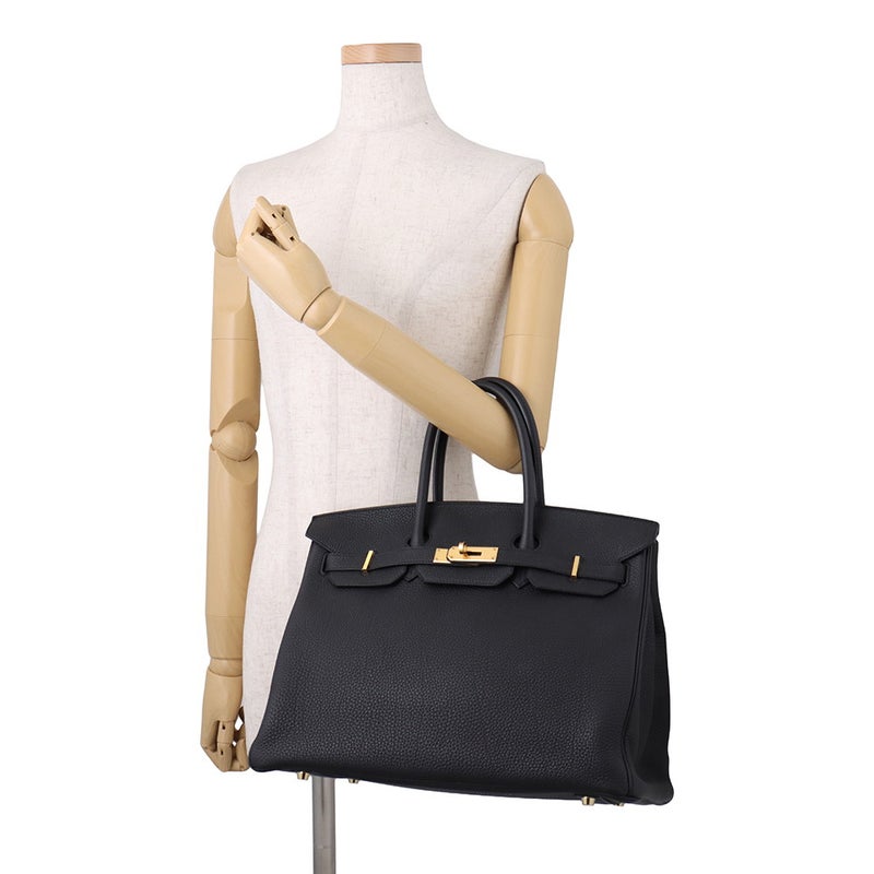 エルメス バーキン35 ブラック/ゴールド金具 トゴ B刻印 HERMES Birkin ハンドバッグ 黒