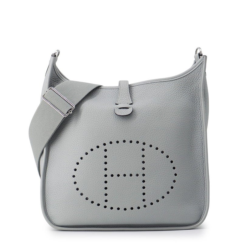 エルメス ショルダーバッグ エブリン3 PM ブルーグラシエ/シルバー金具 トリヨンクレマンス W刻印 HERMES Evelyne