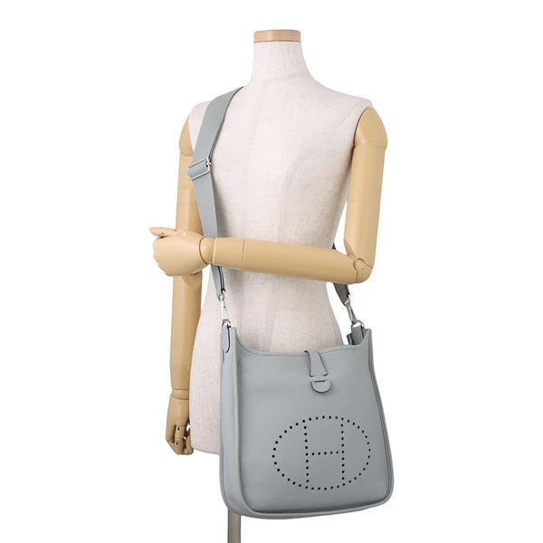 エルメス ショルダーバッグ エブリン3 PM ブルーグラシエ/シルバー金具 トリヨンクレマンス W刻印 HERMES Evelyne