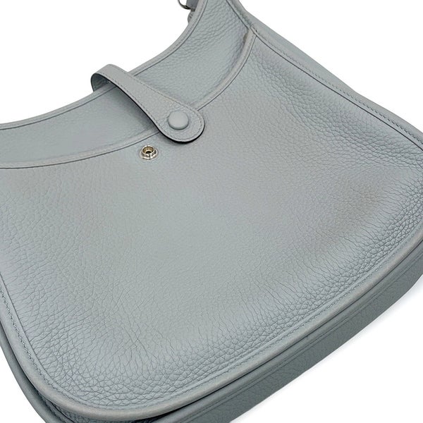エルメス ショルダーバッグ エブリン3 PM ブルーグラシエ/シルバー金具 トリヨンクレマンス W刻印 HERMES Evelyne