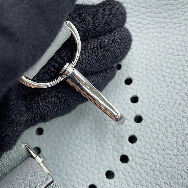 エルメス ショルダーバッグ エブリン3 PM ブルーグラシエ/シルバー金具 トリヨンクレマンス W刻印 HERMES Evelyne