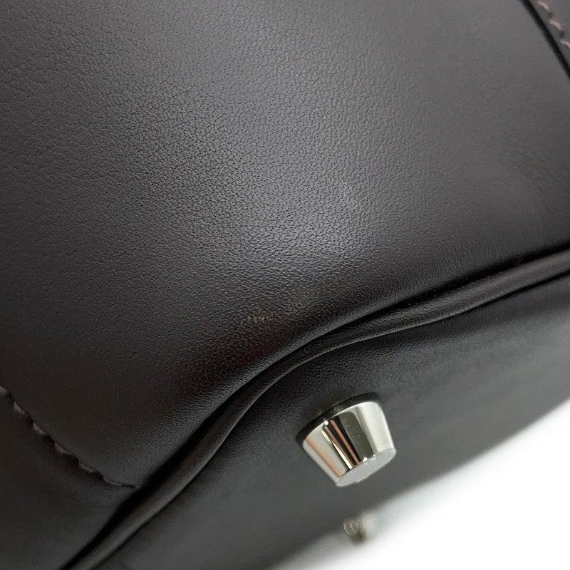 エルメス ハンドバッグ ピコタンロックPM ゴーチーム エベンヌ/シルバー金具 スイフト/フェルト W刻印
