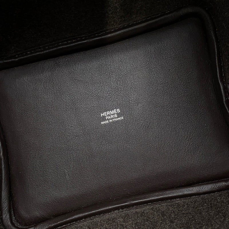 エルメス ハンドバッグ ピコタンロックPM ゴーチーム エベンヌ/シルバー金具 スイフト/フェルト W刻印