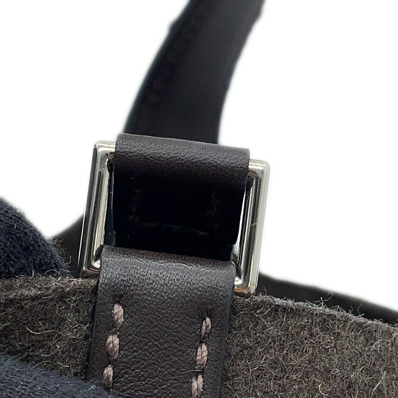 エルメス ハンドバッグ ピコタンロックPM ゴーチーム エベンヌ/シルバー金具 スイフト/フェルト W刻印