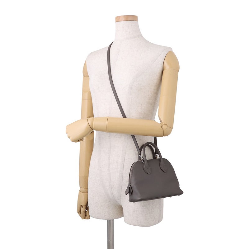 エルメス ボリード1923 ミニ ヴェルソ エタン/セージ/シルバー金具 エバーカラー K刻印 HERMES 2wayショルダー
