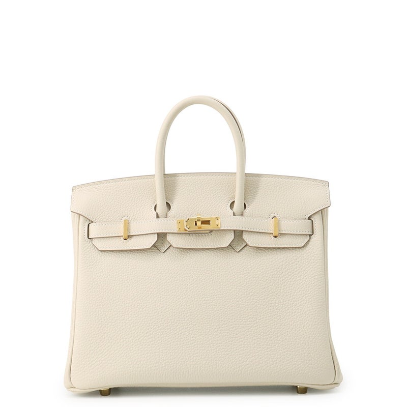 エルメス バーキン25 クレ/ゴールド金具 トゴ B刻印 HERMES Birkin ハンドバッグ