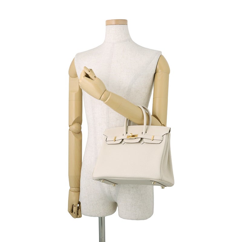 エルメス バーキン25 クレ/ゴールド金具 トゴ B刻印 HERMES Birkin ハンドバッグ