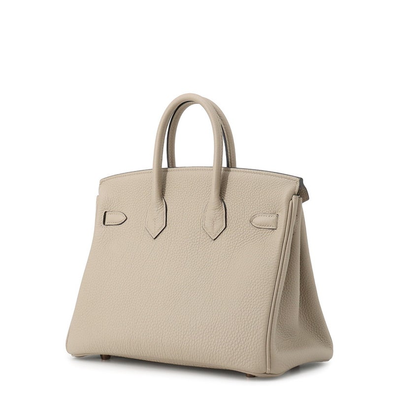 エルメス バーキン25 トゥルティエ―ルグレー/ピンクゴールド金具 トゴ C刻印 HERMES Birkin ハンドバッグ