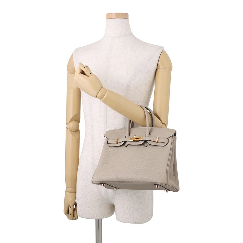 エルメス バーキン25 トゥルティエ―ルグレー/ピンクゴールド金具 トゴ C刻印 HERMES Birkin ハンドバッグ
