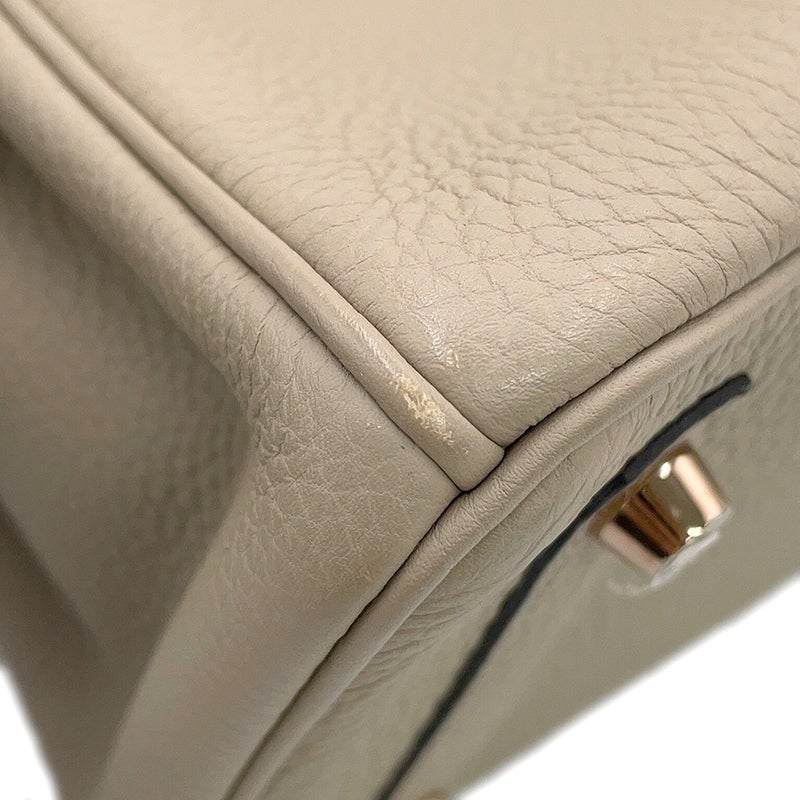 エルメス バーキン25 トゥルティエ―ルグレー/ピンクゴールド金具 トゴ C刻印 HERMES Birkin ハンドバッグ