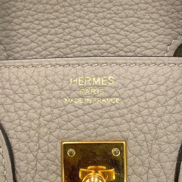 エルメス バーキン25 トゥルティエ―ルグレー/ピンクゴールド金具 トゴ C刻印 HERMES Birkin ハンドバッグ