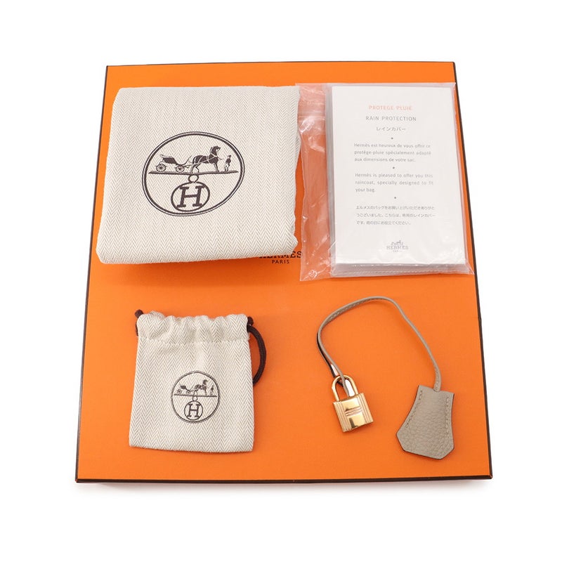 エルメス バーキン25 トゥルティエ―ルグレー/ピンクゴールド金具 トゴ C刻印 HERMES Birkin ハンドバッグ