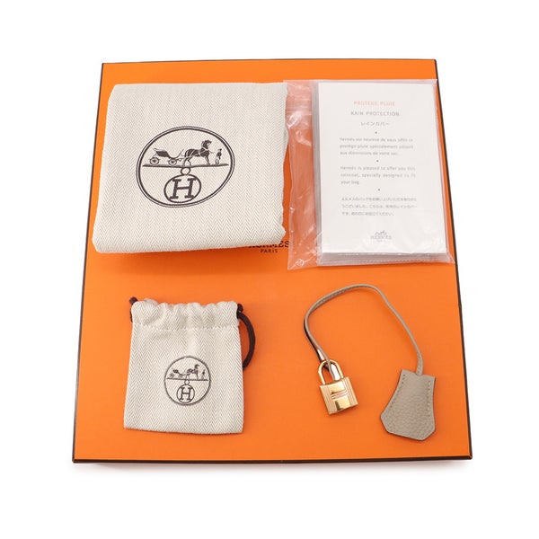 エルメス バーキン25 トゥルティエ―ルグレー/ピンクゴールド金具 トゴ C刻印 HERMES Birkin ハンドバッグ